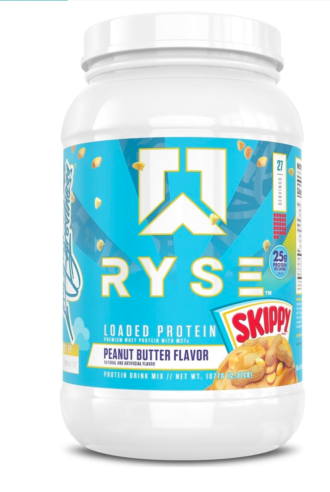 RYSE Loaded Protein Powder, Skippy Peanut Butter, 25g Protein