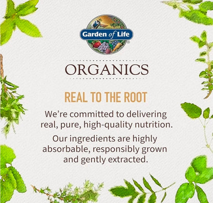 Garden of Life Organics Organic Multivitamin for Women - Womens Multi with Vitamin C, D, Folate, B6, B12, Biotin, Iron, Vegan Whole Food Vitamins for Women, Energy, Skin, Nails, 60 Tablets