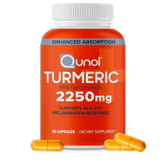 Qunol Turmeric Curcumin with Black Pepper, 2250mg Turmeric Extract with 95% Curcuminoids