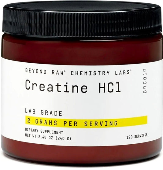 BEYOND RAW Science-Backed Creatine HCl Powder, Lab Grade, for Muscle Strength and Growth